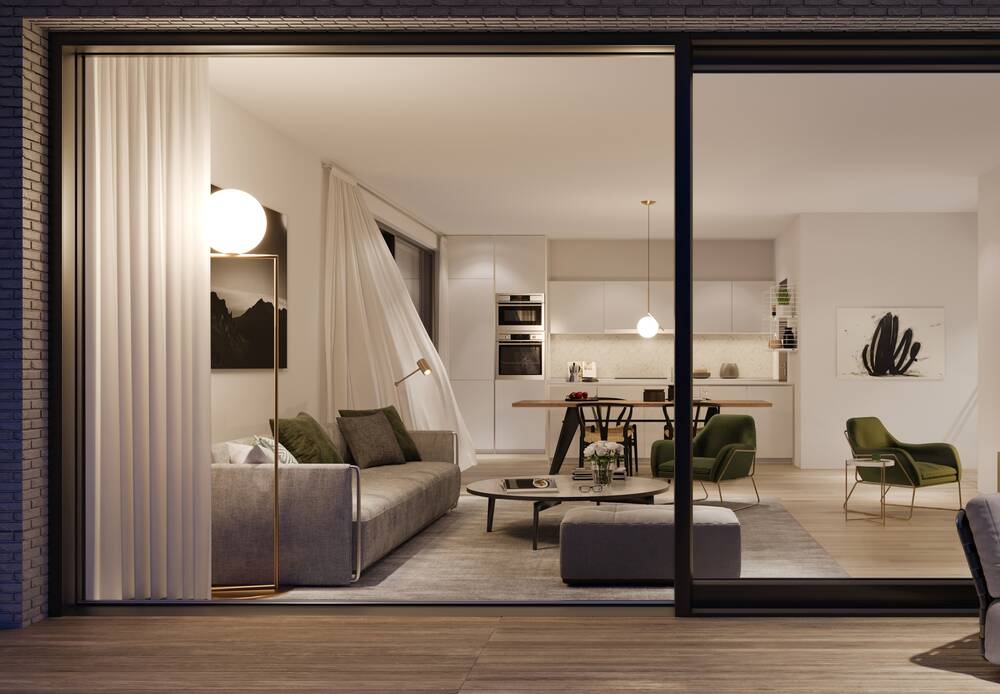 Appartement te  koop in Sint-Lambrechts-Woluwe 1200 415000.00€ 1 slaapkamers 76.70m² - Zoekertje 168283