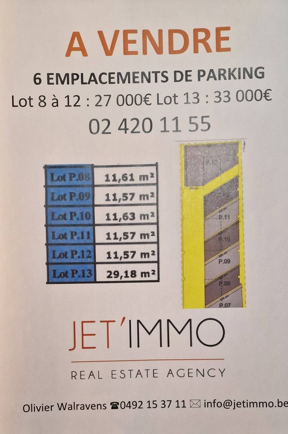 Parking à vendre à Jette 1090 27000.00€  chambres m² - annonce 314111